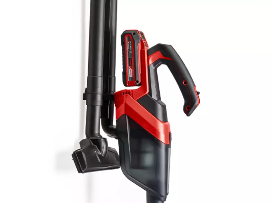 Пилосос Einhell TE-HV 18/06 Li-Solo на настінному тримачі