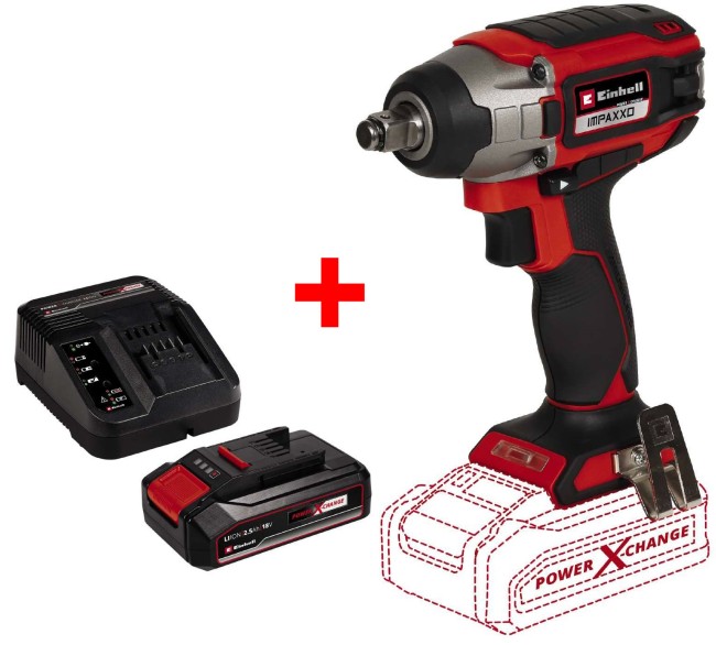 Набір ударний гайковерт безщітковий Einhell IMPAXXO 18/230 - Solo + Starter Kit 18V 2,5 Ah