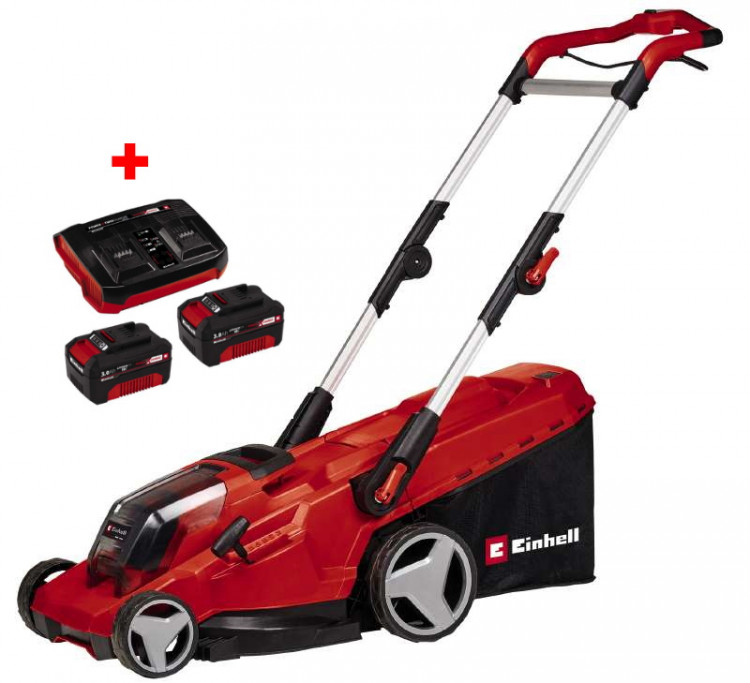 Акция! Набор газонокосилка аккумуляторная Einhell GE-CM 36/41 Li-Solo + зарядное устройство и 2 акум 18V 3,0 Ah