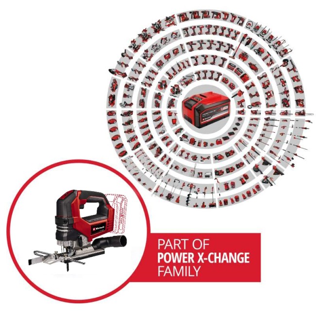 Лобзик акумуляторний безщітковий TP-JS 18/135 Li BL - Solo + зарядний пристрій Power X-Fastcharger 4 A і акумулятор 18V 5,2 Ah (4321260,4512114)