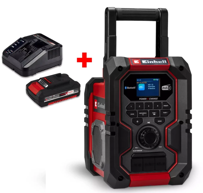 Гібридна радіостанція Einhell TE-CR 18 Li DAB+/FM/BT - Solo (3407995)