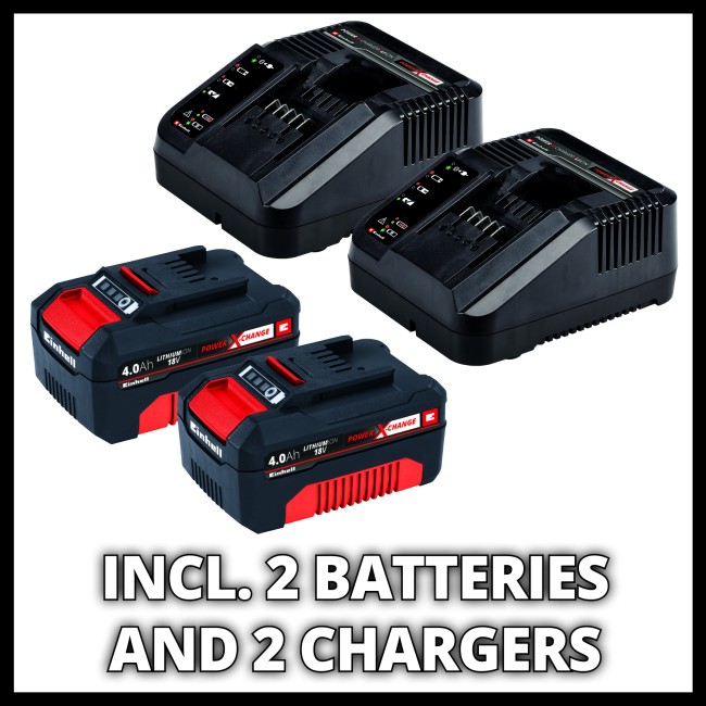 Набір культиватор акумуляторний Einhell GE-CR 30 Li - Solo + 2 Starter Kit 18V 4,0 Ah (3431200, 4512042-2 шт.)