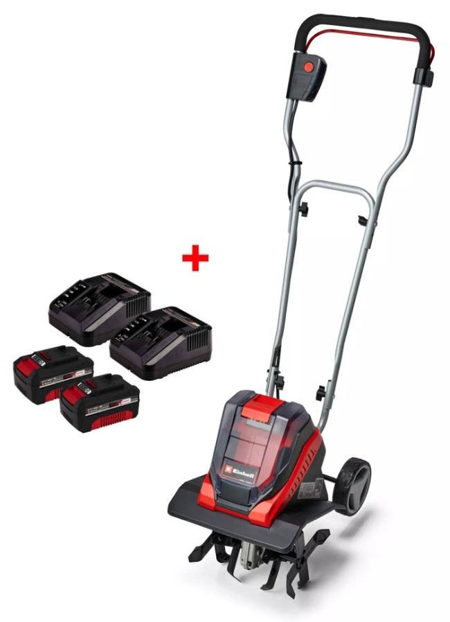 Набір культиватор акумуляторний Einhell GE-CR 30 Li - Solo + 2 Starter Kit 18V 4,0 Ah (3431200, 4512042-2 шт.)