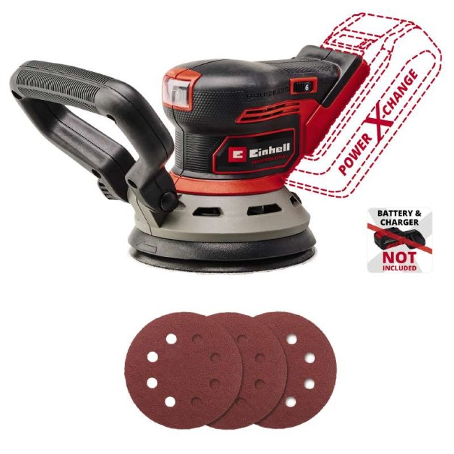 Шліфмашина ексцентрикова акумуляторна безщіткова Einhell TP-RS 18/32 Li BL - Solo (4462020) Шліфмашина ексцентрикова акумуляторна безщіткова Einhell TP-RS 18/32 Li BL - Solo (4462020)
