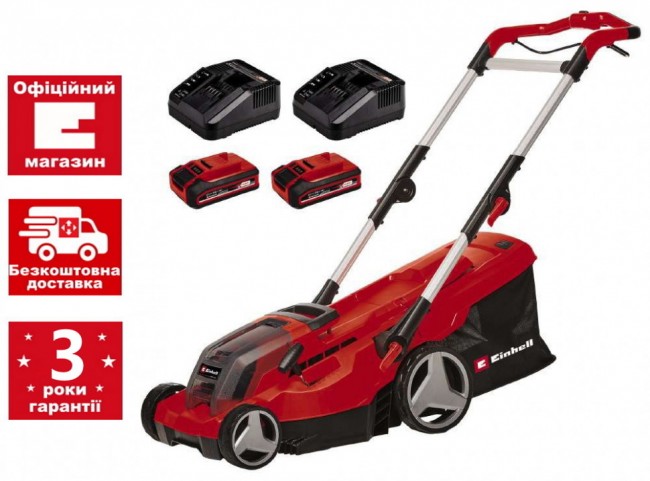 Газонокосарка акумуляторна Einhell GE-CM 36/37 Li (2x3,0 Ah) (3413170)