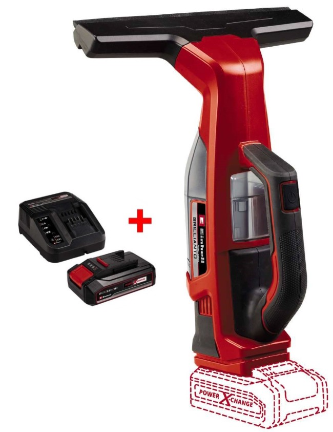 Набір Акумуляторний пристрій для миття вікон Einhell BRILLIANTO + 2 Starter Kit 18V 2,5 Ah (3437100 Kit 2.5)