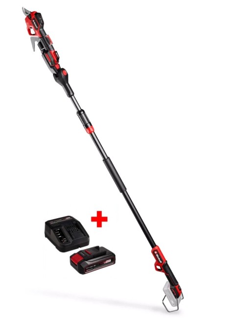 Набор секатор аккумуляторный бесщеточный телескопический Einhell GP-LS 18/28 Li T BL-Solo + Starter-Kit 18V 2.5 Ah (3408330, 4512097)