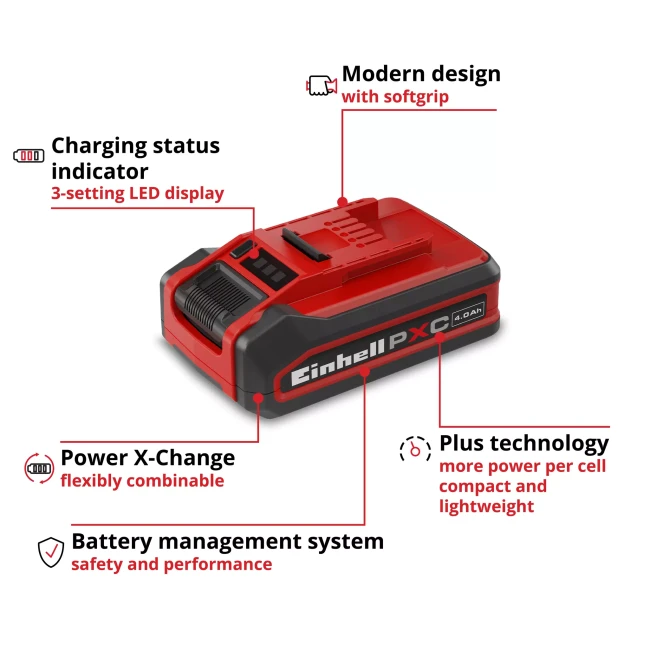 Акумулятор Einhell Power-X-Change Plus 18V 4,0 Ah (4511553)