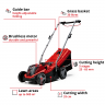 Аккумуляторная бесщеточная газонокосилка Einhell GE-CM 18/33 Li (1x4,0Ah) (3413260)