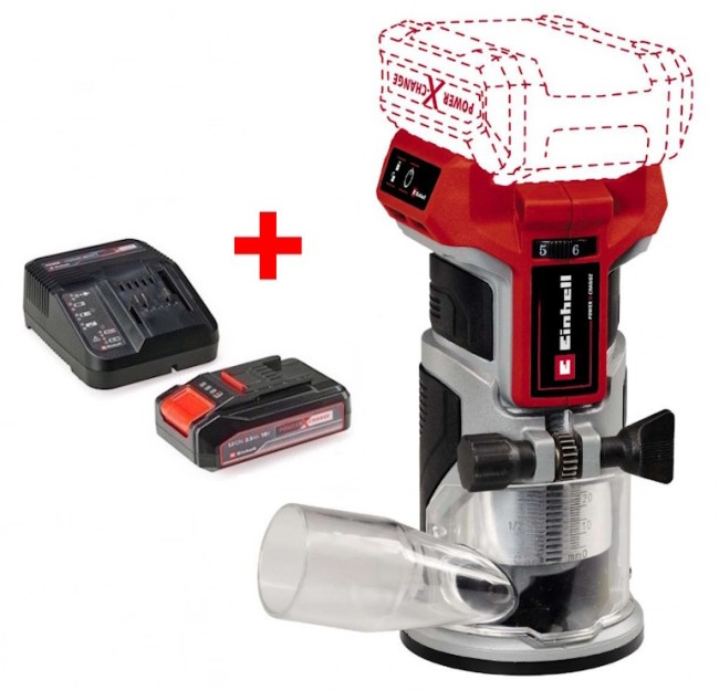 Фрезер акумуляторний безщітковий окантовочний Einhell TP-ET 18 Li BL - Solo (4350412) Фрезер акумуляторний безщітковий окантовочний Einhell TP-ET 18 Li BL - Solo (4350412)