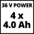 Аккумуляторная бесщеточная газонокосилка Einhell GP-CM 36/52 S Li BL (4x4.0Ah), 52 см (3413327)