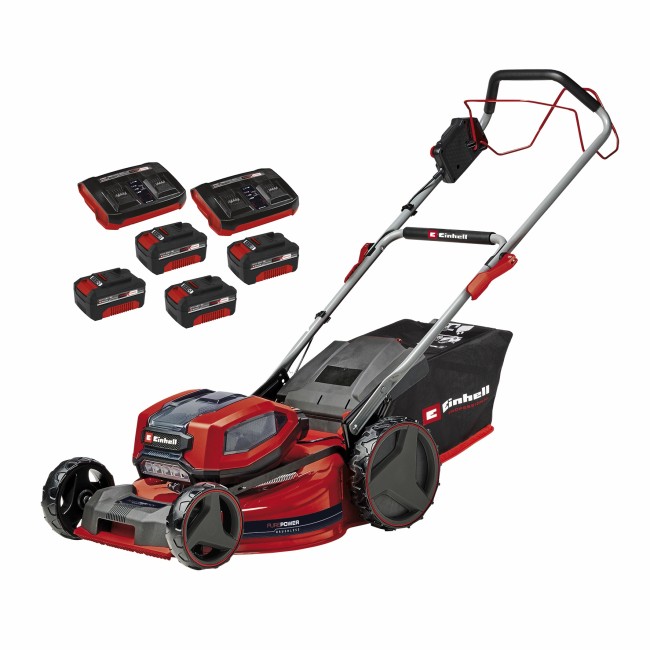 Акумуляторна безщіткова газонокосарка Einhell GP-CM 36/52 S Li BL (4x4.0Ah), 52 см (3413327) Акумуляторна безщіткова газонокосарка Einhell GP-CM 36/52 S Li BL (4x4.0Ah), 52 см (3413327)