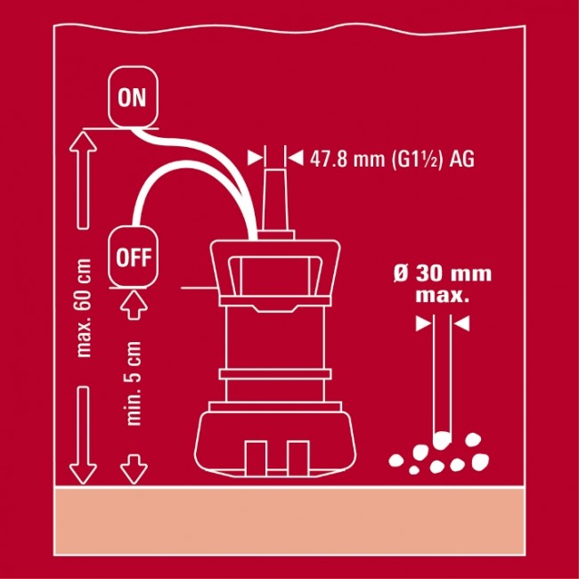 Насос для брудної та чистої води Einhell GE-DP 7330 LL ECO (4170790) Насос для брудної та чистої води Einhell GE-DP 7330 LL ECO (4170790)