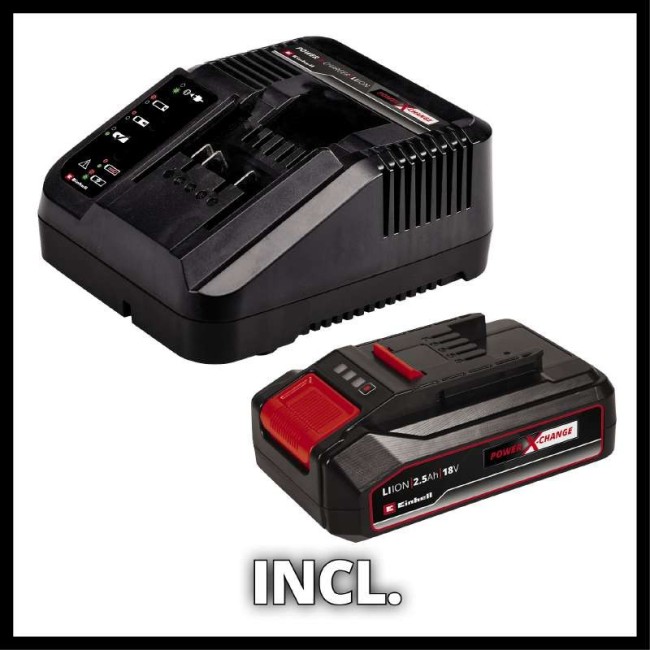 Набір ударний безщітковий акумуляторний шуруповерт Einhell TP-CD 18/120 Li-i BL + Starter-Kit 2.5 Аh (4514310, 4512097) Набір ударний безщітковий акумуляторний шуруповерт Einhell TP-CD 18/120 Li-i BL + Starter-Kit 2.5 Аh (4514310, 4512097)
