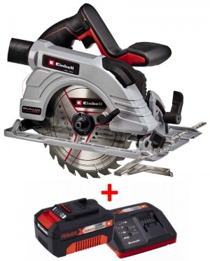 Набір пила циркулярна акумуляторна Einhell TE-CS 18/190 Li-Solo + зарядний пристрій і акумулятор 18V 4,0 Ah (4331210,4512042)