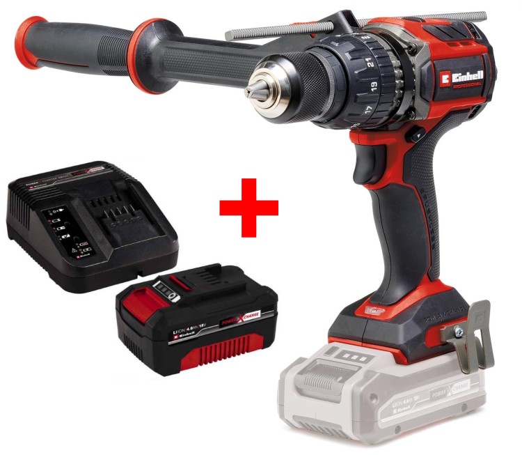 Набір ударний безщітковий акумуляторний шуруповерт Einhell TP-CD 18/120 Li-i BL + Starter-Kit 4.0 Аг (4514310, 4512042)