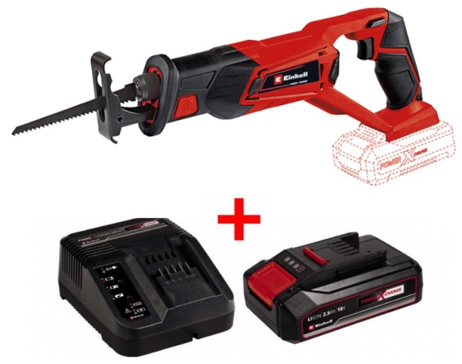 Пила шабельна Einhell TE-AP 18/22 Li Solo + Starter Kit 18V 2,5 Аh (4326300 Kit2.5)