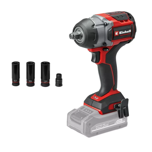 Набір Ударний гайковерт акумуляторний безщітковий Einhell Professional TP-CW 18/750-C Li BL-Solo + зарядне і акумулятор Starter-Kit 18V 4,0 Ah (4510065, 4512042)