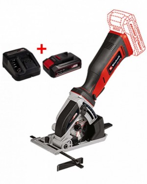 Набор Аккумуляторная мини-циркулярная пила (роторайзер) Einhell TE-CS 18/89 Li - Solo + зарядное устройство и аккумулятор 18V 2,5 Ah (4331100,4512097) Набор Аккумуляторная мини-циркулярная пила (роторайзер) Einhell TE-CS 18/89 Li - Solo + зарядное устройство и аккумулятор 18V 2,5 Ah (4331100,4512097)