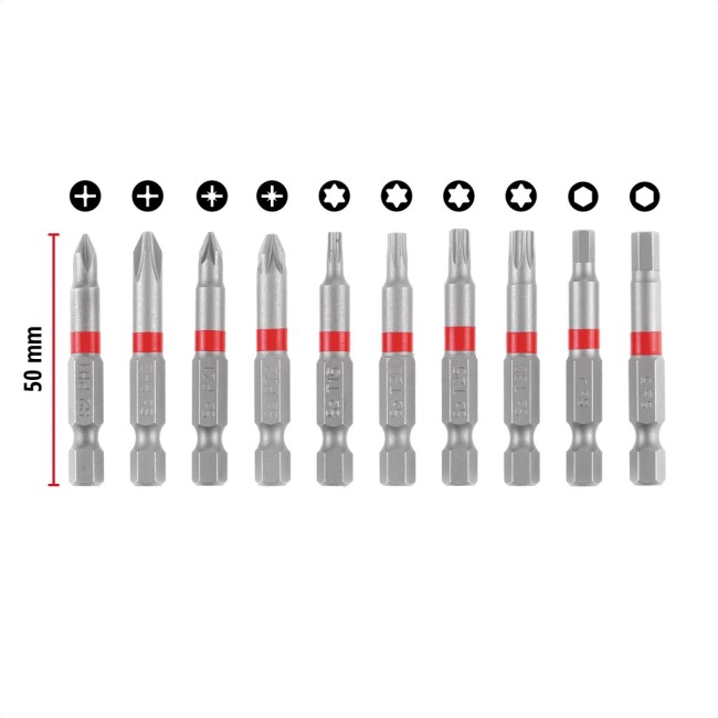 Набір біт 10 шт. Einhell, з карабіном (118623)