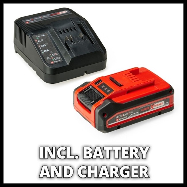 Набір кутова безщіткова шліфмашина Einhell TP-AG 18/125 CE Q Li - Solo + зарядний пристрій і акумулятор 18V 4,0 Ah (4431155K) Набір кутова безщіткова шліфмашина Einhell TP-AG 18/125 CE Q Li - Solo + зарядний пристрій і акумулятор 18V 4,0 Ah (4431155K)