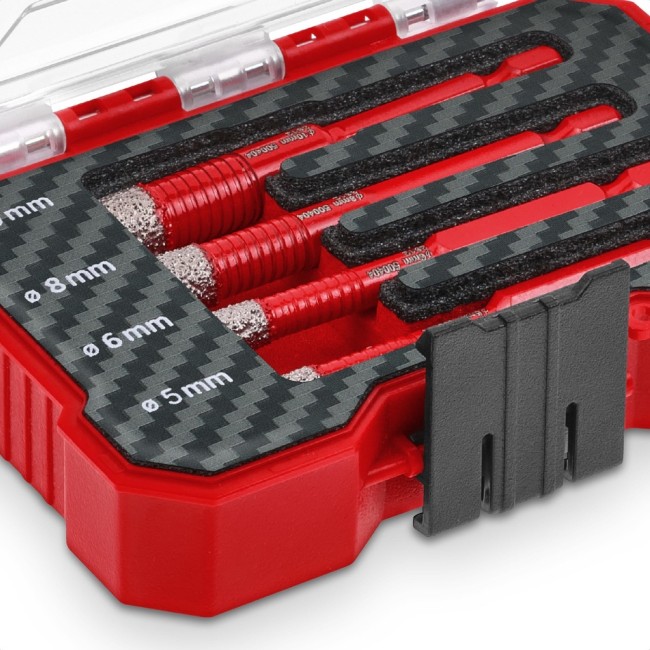 Набір трубчастих свердел по плитці 4 шт Einhell, XS-Case (500404)