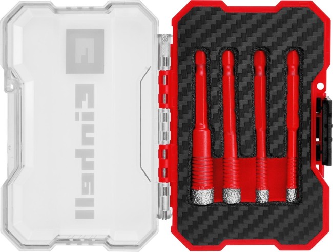 Набір трубчастих свердел по плитці 4 шт Einhell, XS-Case (500404)