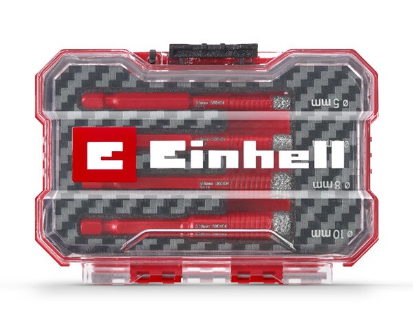 Набор трубчатых сверл по плитке 4 шт Einhell, XS-Case (500404)
