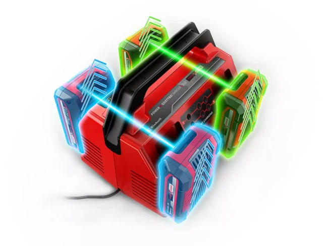 Зарядное устройство для четырех аккумуляторов Einhell 2x2 Power X-Quattrocharger 4А (4512102)