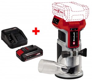 Набор фрезер аккумуляторный бесщеточный окантовочный Einhell TP-ET 18 Li BL - Solo + зарядное устройство и аккумулятор 18V 2,5 Ah (4350412,4512097) Набор фрезер аккумуляторный бесщеточный окантовочный Einhell TP-ET 18 Li BL - Solo + зарядное устройство и аккумулятор 18V 2,5 Ah (4350412,4512097)