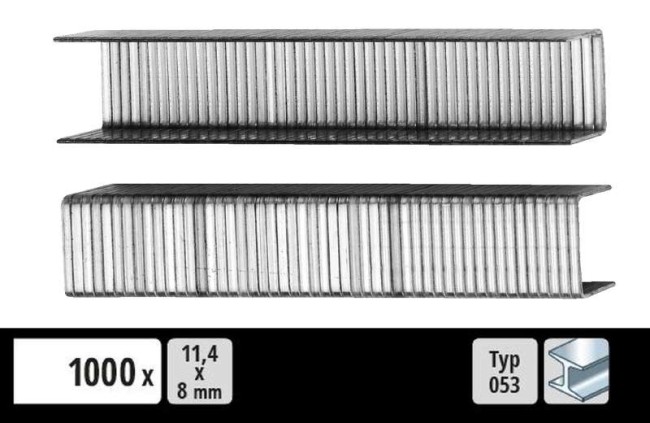 Скоби для електростеплера Einhell TC-EN 20 E 11,4 х 8 мм, 1000 шт, Type 53 (353508)