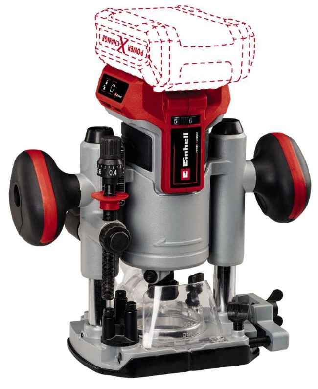Набір фрезер акумуляторний безщітковий Einhell TP-RO 18 Li BL - Solo + Starter Kit 18V 2,5 Ah (4350411,4512097)
