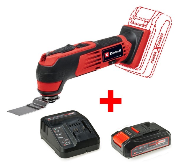 Набор многофункциональный аккумуляторный инструмент Einhell TE-MG 18/1 Li - Solo + Starter Kit 2,5 Ah (4465195 Kit 2.5)