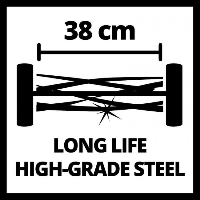 Газонокосилка ручная аккумуляторная Einhell GE-HM 18/38 Li - Solo (3414200) Газонокосилка ручная аккумуляторная Einhell GE-HM 18/38 Li - Solo (3414200)