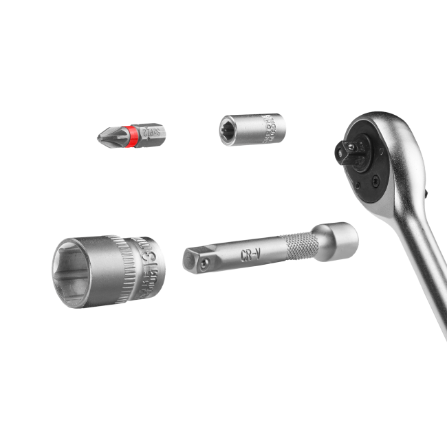 Набір біт і головок з трещіткою Einhell, 37 шт, L-Case (109022) Набір біт і головок з трещіткою Einhell, 37 шт, L-Case (109022)