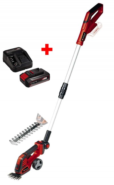 Набор ножницы аккумуляторные Einhell GE-CG 18/100 Li T-Solo + зарядное устройство и аккумулятор 18V 2,5 Ah (3410310, 4512097)