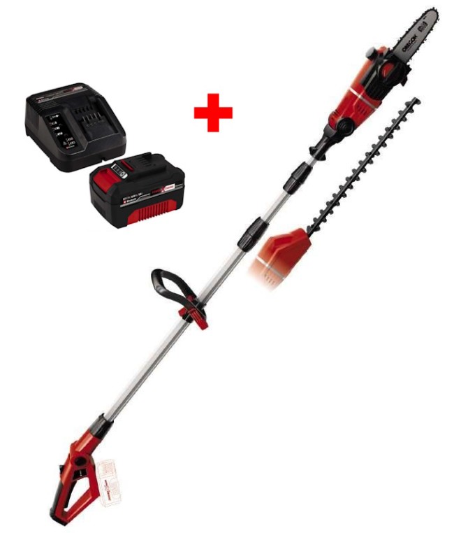 Набор высоторез - кусторез аккумуляторный Einhell GE-HC 18 Li T-Solo + Starter Kit 18V 4,0 Ah (3410800, 4512042)