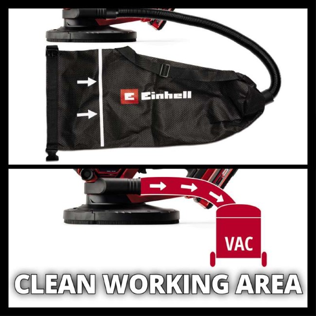 Шлифмашина для стен аккумуляторная бесщеточная Einhell TP-DWS 18/225 Li BL Solo (4259995) Шлифмашина для стен аккумуляторная бесщеточная Einhell TP-DWS 18/225 Li BL Solo (4259995)