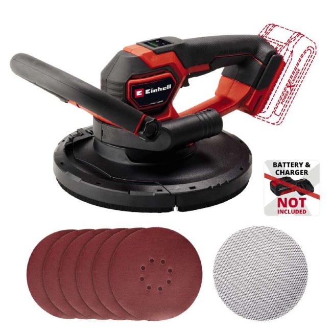 Шлифмашина для стен аккумуляторная бесщеточная Einhell TP-DWS 18/225 Li BL Solo (4259995) Шлифмашина для стен аккумуляторная бесщеточная Einhell TP-DWS 18/225 Li BL Solo (4259995)