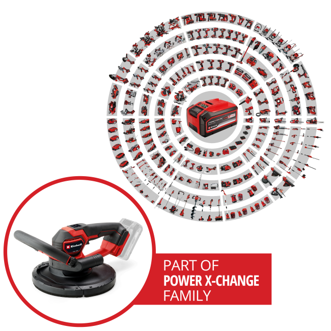 Шлифмашина для стен аккумуляторная бесщеточная Einhell TP-DWS 18/225 Li BL Solo (4259995) Шлифмашина для стен аккумуляторная бесщеточная Einhell TP-DWS 18/225 Li BL Solo (4259995)