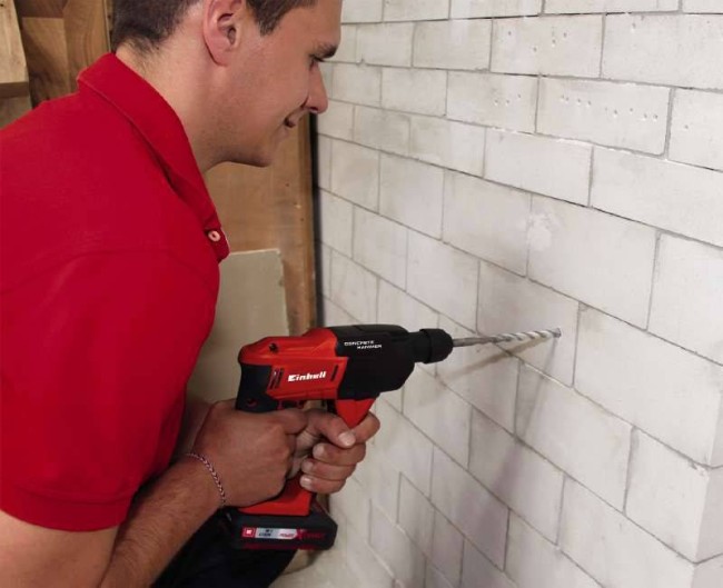 Акція! Набір перфоратор акумуляторний Einhell TE-HD 18 Li Solo + зарядний пристрій і акумулятор 18V 4,0 Ah (4513812,4512042)