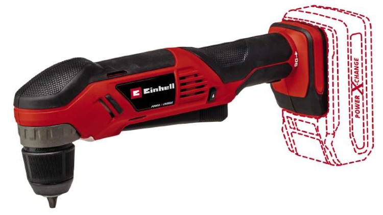 Дрель угловая аккумуляторная Einhell TE-AD 18 Li - Solo (4514290)