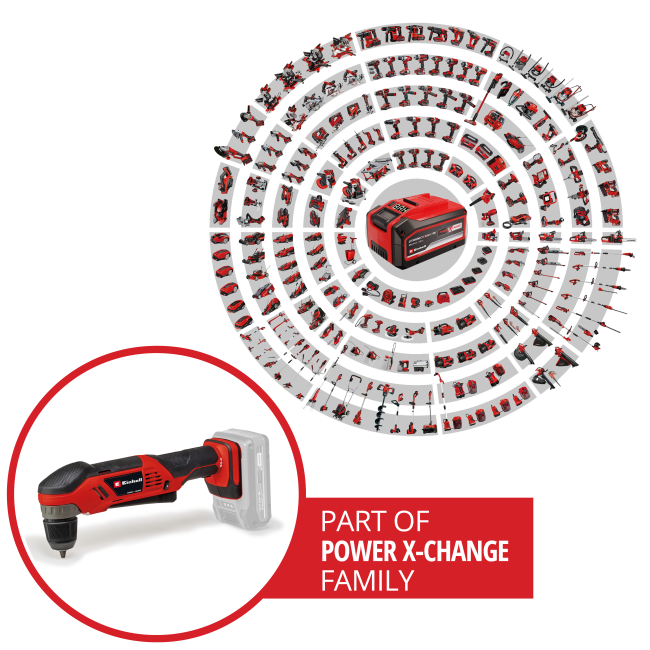 Дрель угловая аккумуляторная Einhell TE-AD 18 Li - Solo (4514290) Дрель угловая аккумуляторная Einhell TE-AD 18 Li - Solo (4514290)