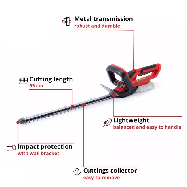 Кусторез аккумуляторный Einhell GE-CH 1855/1 Li Solo (3410502)