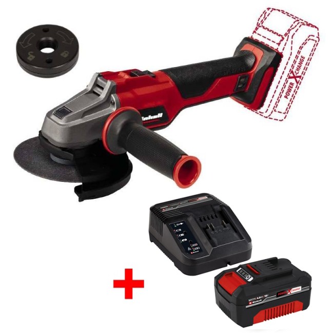 Кутова акумуляторна безщіткова шліфмашина Einhell AXXIO 18/125 Q - Solo (4431151) Кутова акумуляторна безщіткова шліфмашина Einhell AXXIO 18/125 Q - Solo (4431151)