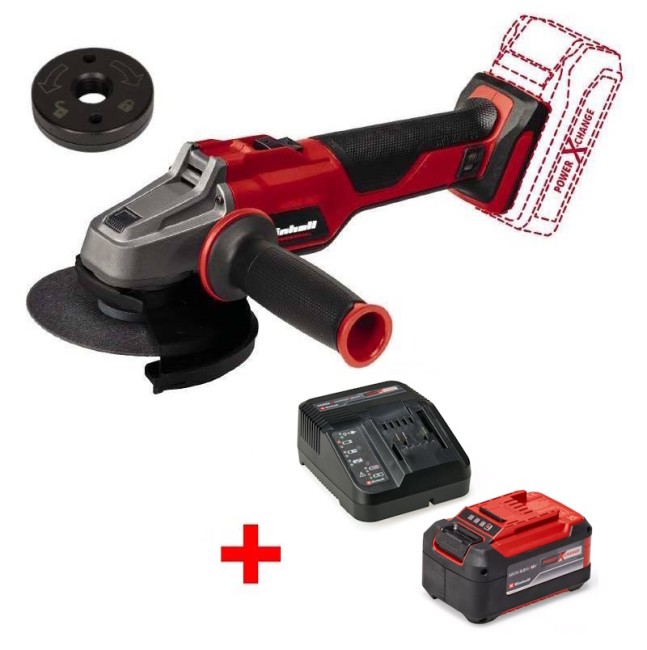 Кутова акумуляторна безщіткова шліфмашина Einhell AXXIO 18/125 Q - Solo (4431151) Кутова акумуляторна безщіткова шліфмашина Einhell AXXIO 18/125 Q - Solo (4431151)