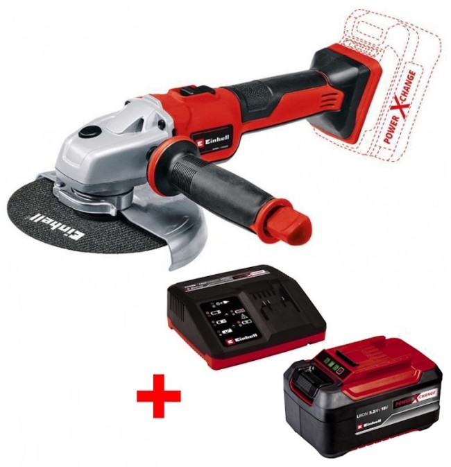 Угловая бесщеточная шлифмашина Einhell TE-AG 18/150 Li BL - Solo 150 мм (4431144)