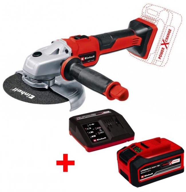 Угловая бесщеточная шлифмашина Einhell TE-AG 18/150 Li BL - Solo 150 мм (4431144)