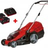 Акция! Набор аккумуляторная газонокосилка Einhell GE-CM 36/43 Li M - Solo + зарядное устройство X-Fastcharger 4 A и 2 аккумулятора 18V 4,0 Ah