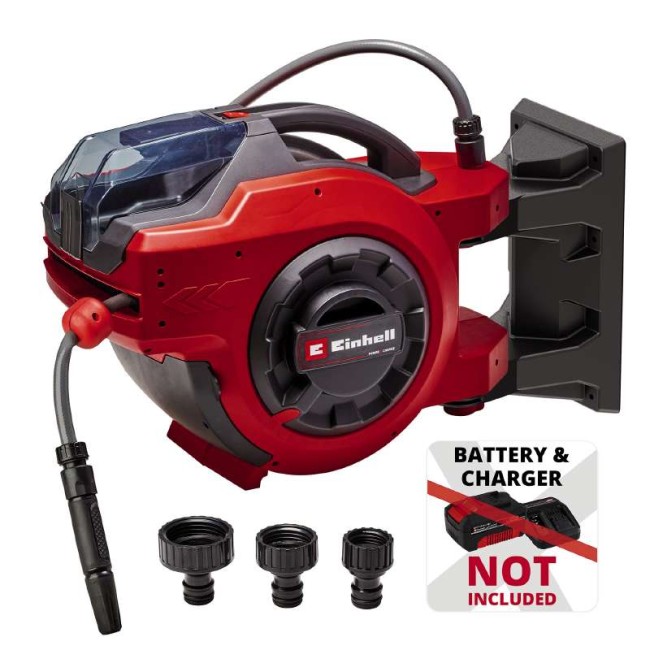 Акумуляторна котушка  зі шлангом 30 м 12,5 мм (1/2 дюйма) Einhell GE-HR 18/30 Li - Solo (4173770)